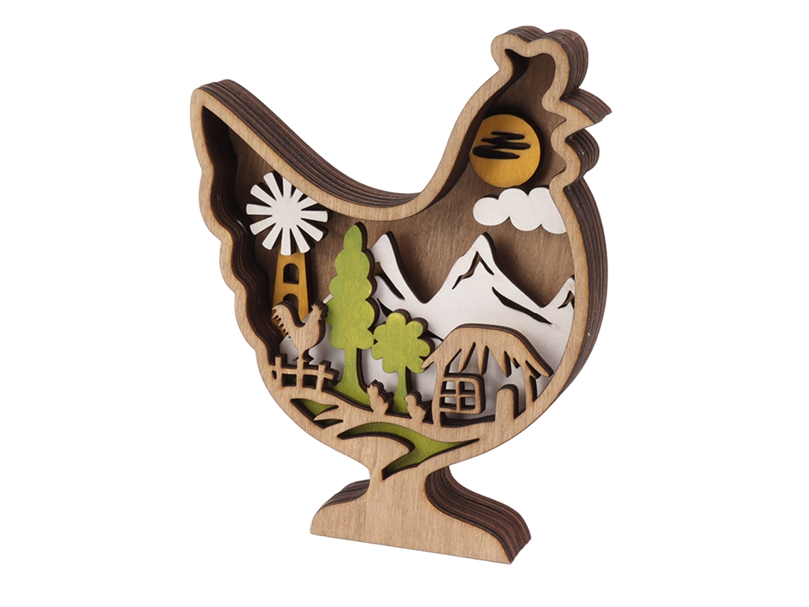 Adorno de madera para decoración del hogar con un modelo exquisito