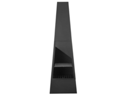 Pozo de fuego BELIANI Yate de Acero Negro 45x45x150