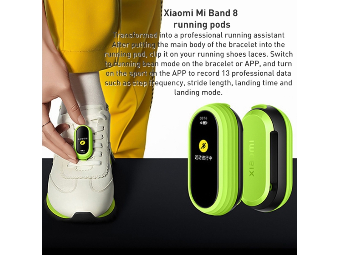 Caja de reloj original para Xiaomi Mi Band 8 piezas TPU Running Assist verde Worten.es