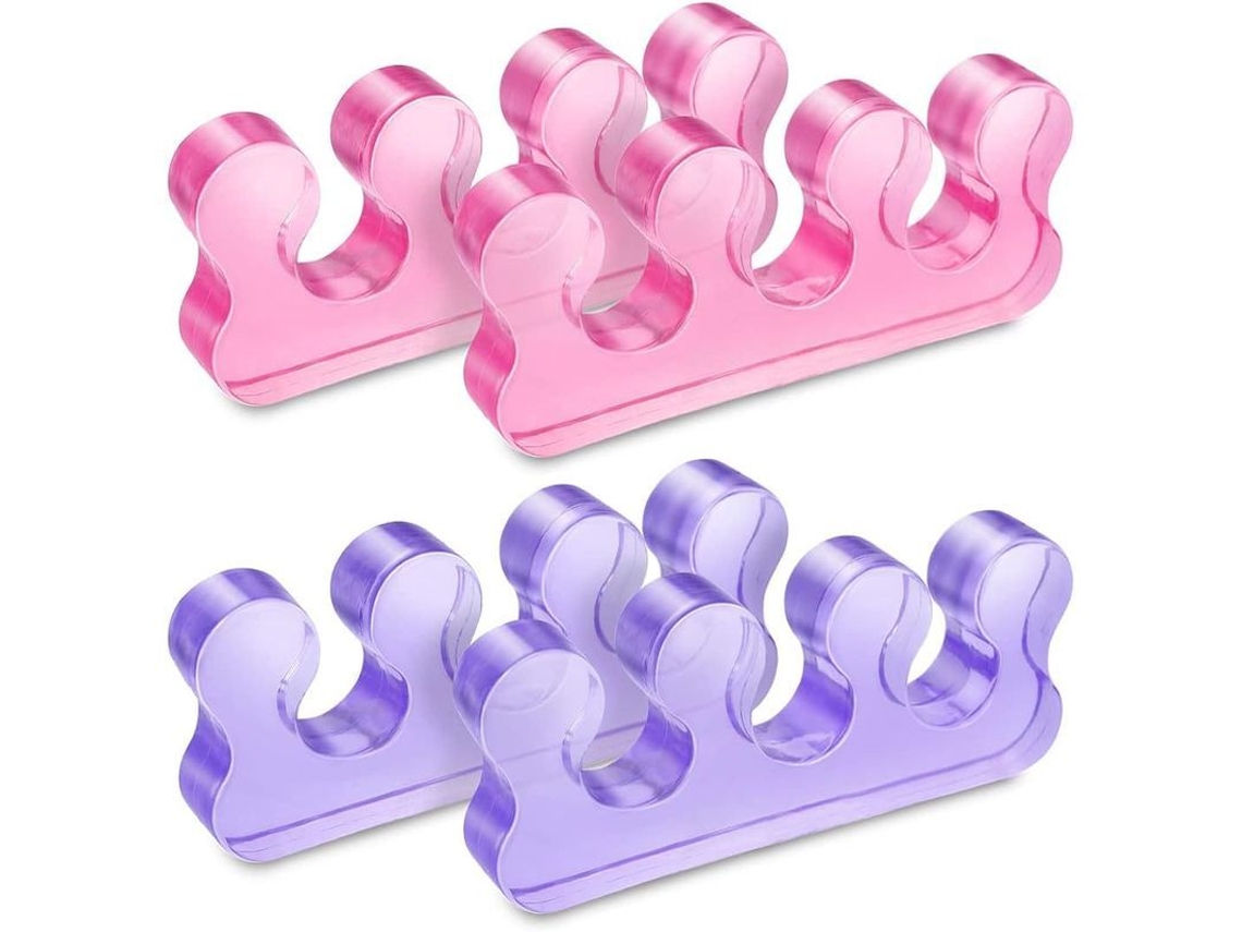 2 Pares De Separadores/estiradores De Dedos De Gel Para Hombres Y Mujeres.