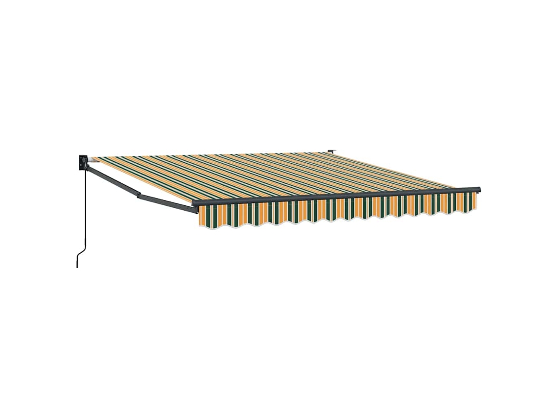 Toldo retráctil manual Vidaxl de poliéster verde