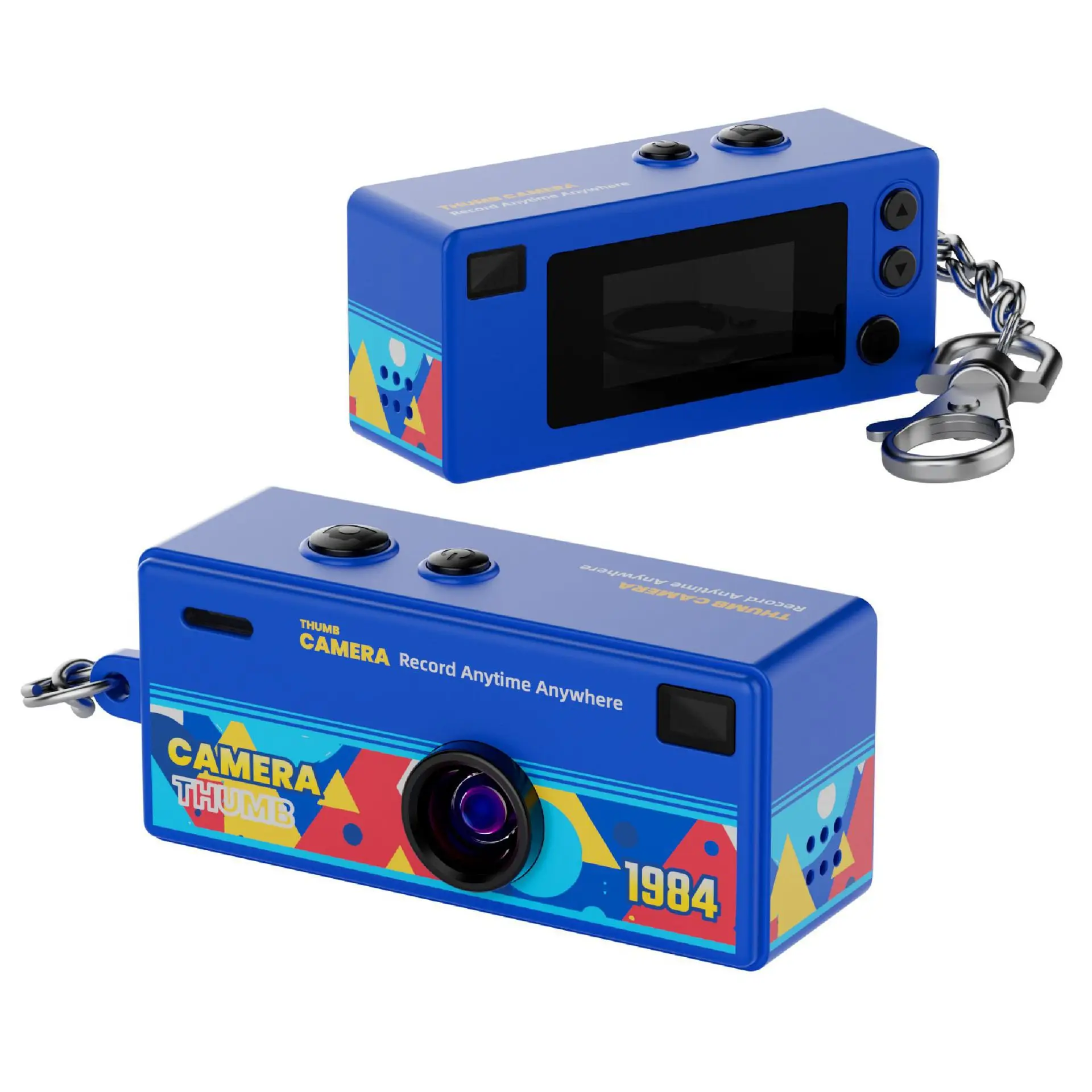 (azul - 32g) Mini Cámara Retro De 0,96 Pulgadas - 1080p - Videocámara Ultracompacta - Con Flash