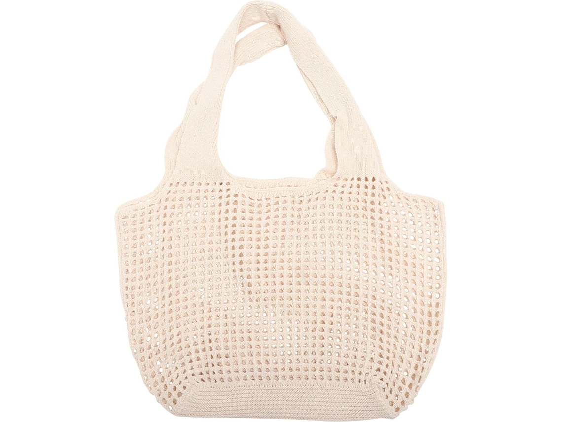 Bolso Tote De Verano Para Mujer Ciieeo En Algodón Y Poliéster De Punto De Ganchillo Único, Grande