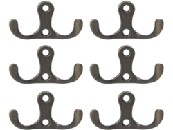 Ganchos Dobles Para Abrigos, Soportes Para Perchas Con Tornillos, Fabricados En Metal