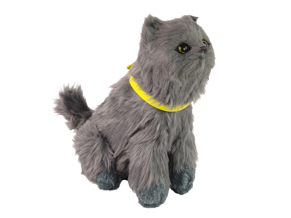 Gatito de peluche interactivo con pelaje suave: acaricia su cabeza y aprende sus funciones B.active