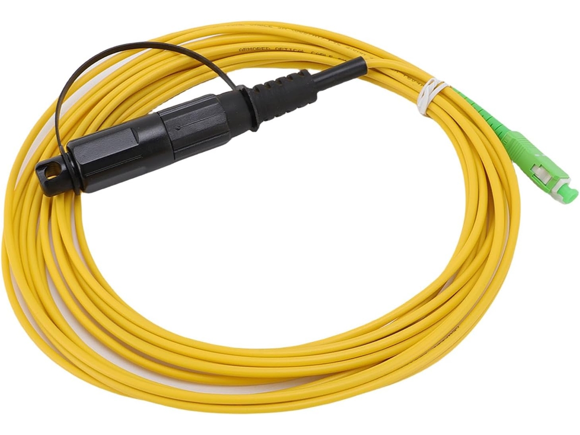 Cable Blindado De Fibra Óptica Impermeable Con Conectores Sc.