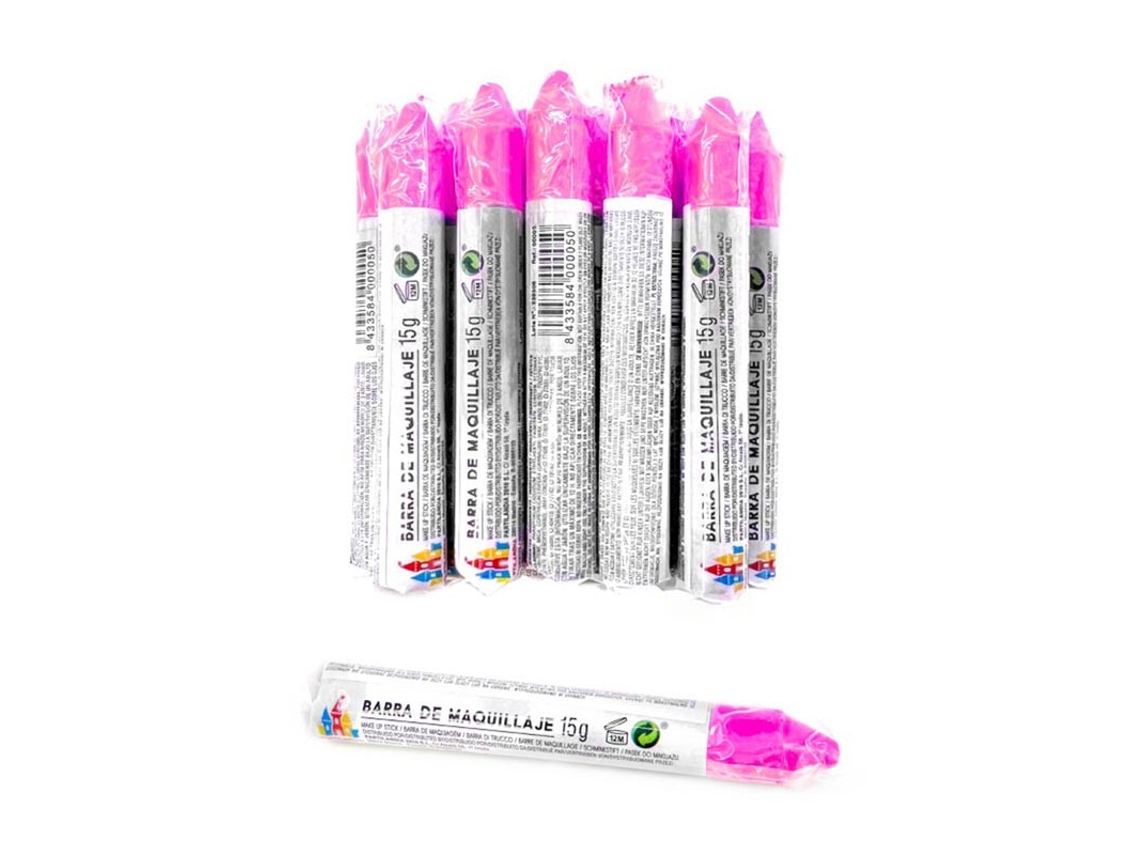 Pack de 12 Ceras rosa fluorescente