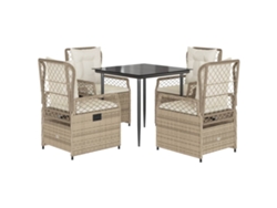 Maison Exclusive - Set Comedor De Jardín 5 Pzas Con Cojines Ratán Sintético Beige