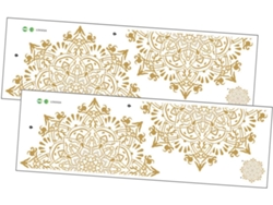 Juego De 2 Pegatinas De Pared Con Diseño De Mandala, Con Adhesivo Suave Para Una Fácil Aplicación.