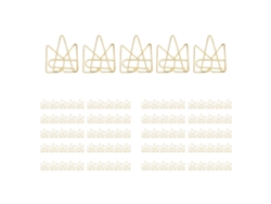 100 Pcs Clip De Papel De Corona De Metal Antideslizante Electrolítico Cute Y Divertido Multifuncional
