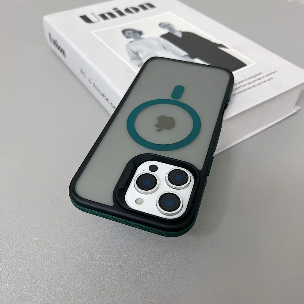 (iphone 16, Verde) Funda Mate Translúcida A Prueba De Golpes Para Iphone, Compatible Con Carga Inalámbrica Magsafe.