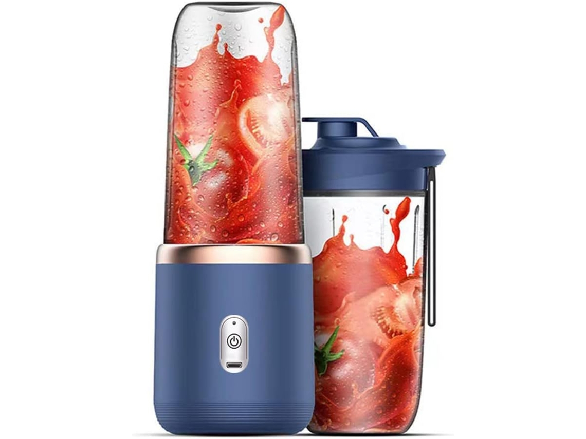 Liquidificador de Suco 40W Copo Liquidificador Recarregável Usb Copo Duplo Azul GERTIZ