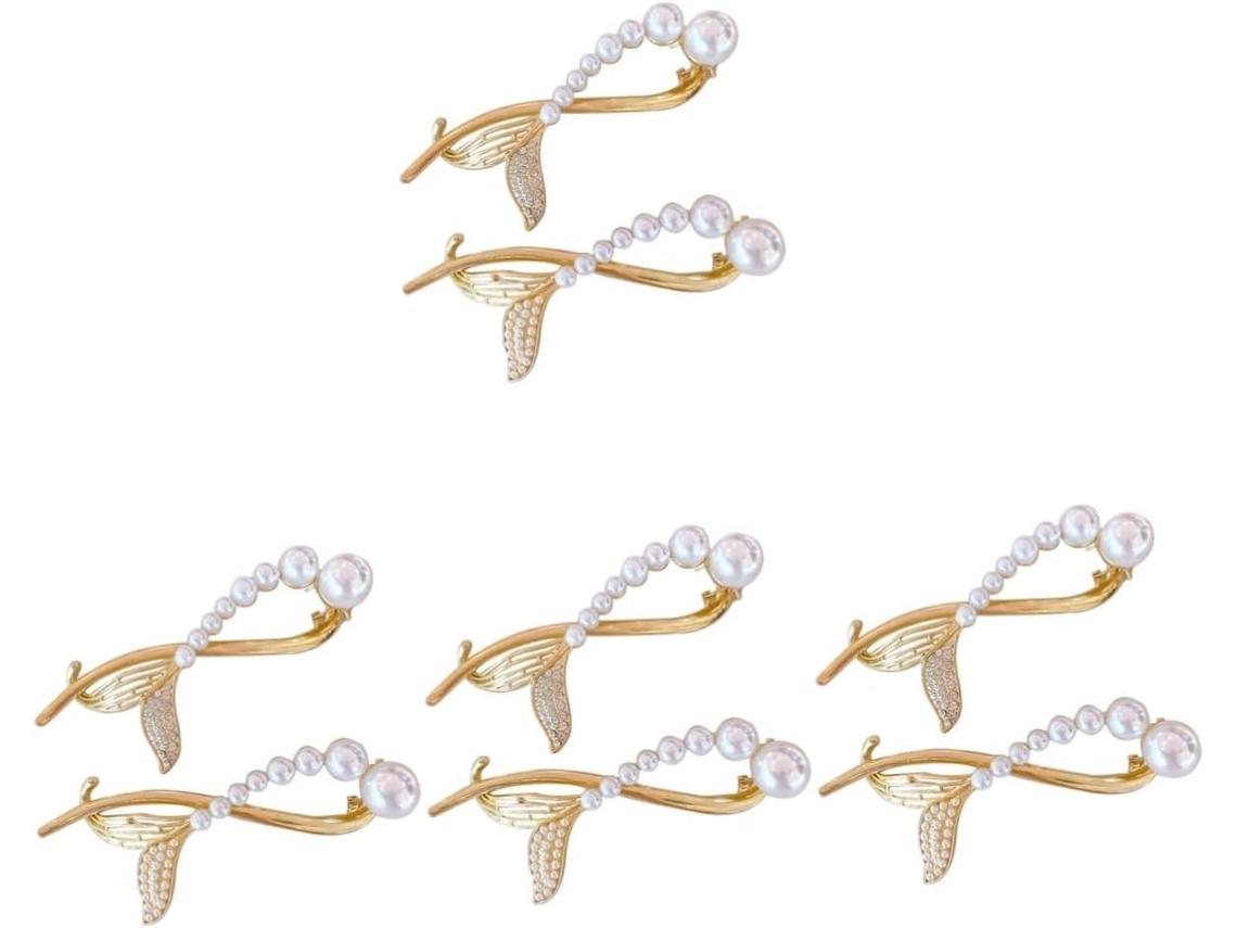 Conjunto De 8 Peças De Fecho De Rã Em Liga Metálica Com Diamantes Para Noivas.