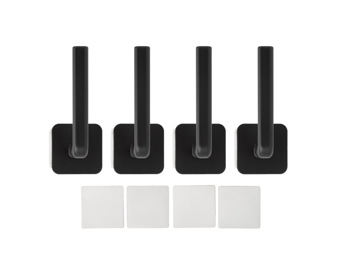 4 ganchos adhesivos para sombreros y estante de pared para sombreros