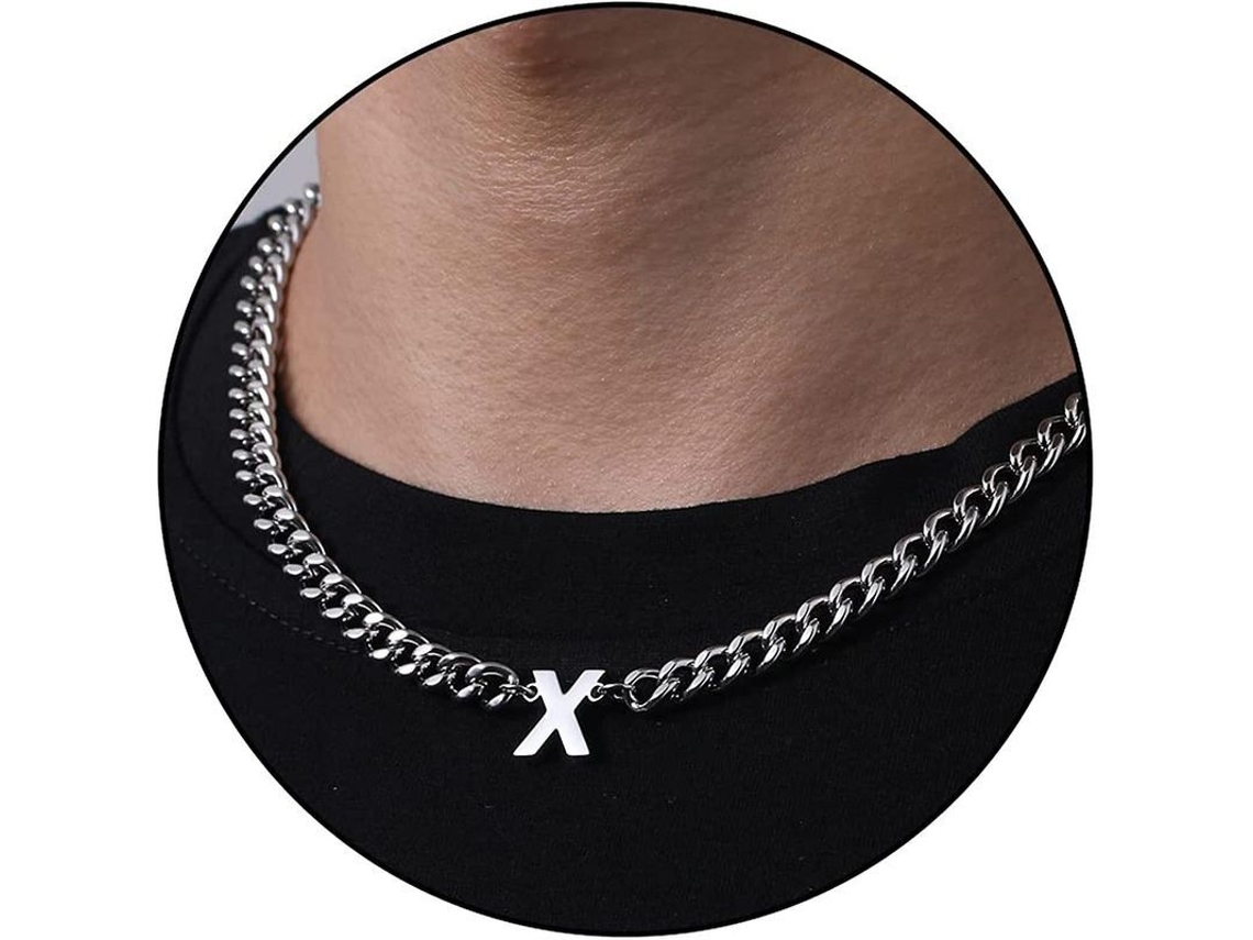 2026-cadena De Eslabón Cubano Con Colgante De Letra Inicial A-z Para Hombres Mujeres Niños Acero Inoxidable 6.5mm 18+2 Pulgadas Regalo De Joyería