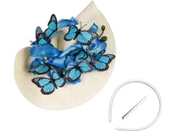 Bibi Papillon Pour Femme Avec Bandeau Confortable Matrimonio, Curso, Evento, Postiche Délicat