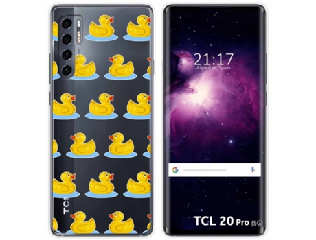 Carcasa TCL 20 Pro 5G TUMUNDOSMARTPHONE Dibujos Transparente Multicolor