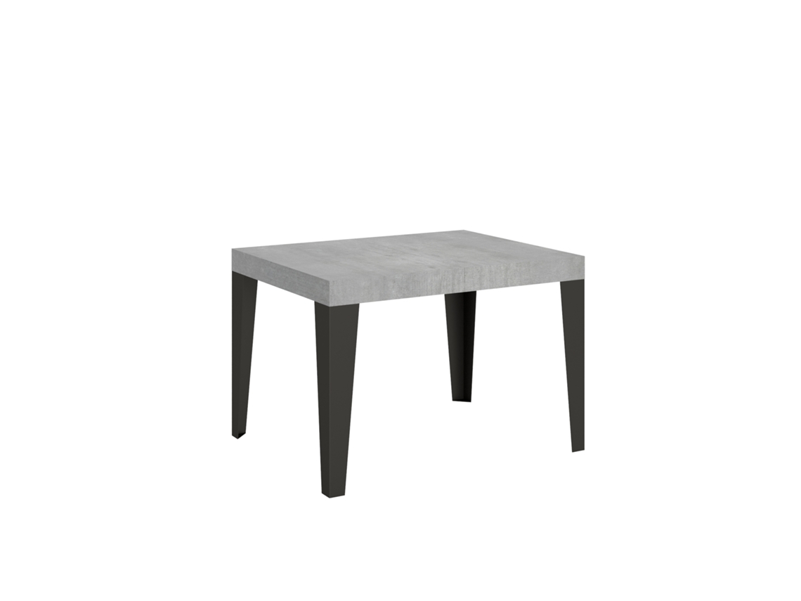 Mesa extensible 70x110/194 cm Flame Cemento estructura Antracita