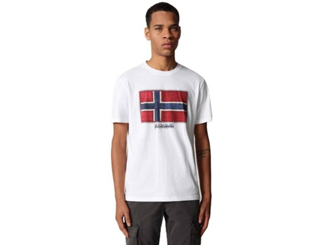 Camiseta de Hombre NAPAPIJRI Sirol Nautica Blanco (2XL)