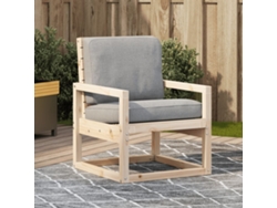 Silla de jardín de madera maciza de pino de 57,5 x 63 x 76 cm, DKD Home Decor