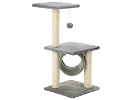 vidaXL Rascador para gatos con poste rascador de sisal 65 cm gris