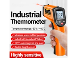 Termómetro infrarrojo sin contacto TH201 (sin marca), de 50 ℃ a 400 ℃, para cocina, automoción, láser y pantalla LCD.