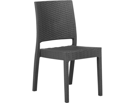 Conjunto de 4 sillas de jardín gris BELIANI Fossano
