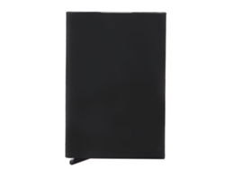 Tarjetero De Aleación De Aluminio Negro Mate Con Protección Rfid Para Hombre