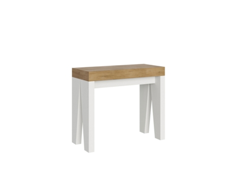 Consolas Naxy Mix Extensible hasta 300 cm ITAMOBY (90 x 40 x 77 cm - Paneles de Melamina - Fresno Blanco-Roble Natural)