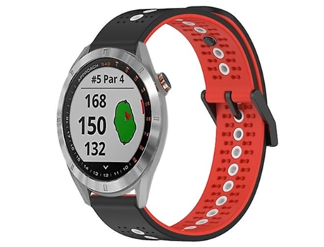 Correa Smartwatch Para Garmin Approach S40 20Mm Negro-Rojo-Blanco VENISYMLIS