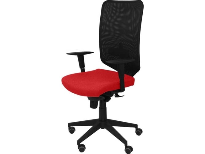 Silla de Escritorio Operativa PYC Ossa N Rojo con ruedas antiarañazos (Brazos Ajustables - Malla)