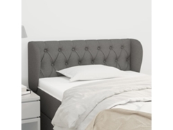 Cabecero De Tela Gris Oscuro 93x23x78/88 Cm