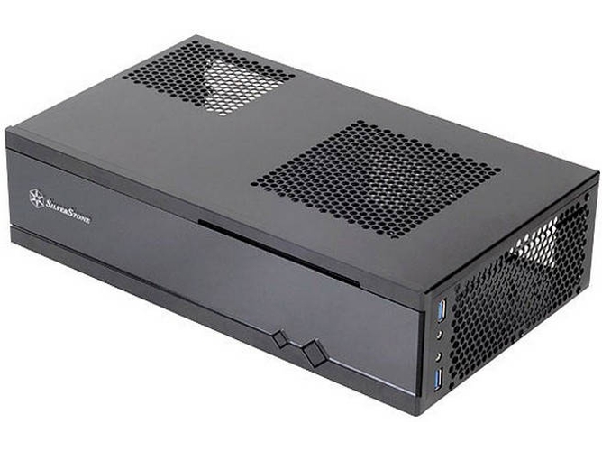 Caja PC SILVERSTONE ML05 (HTPC - Negro)