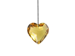 Adorno colgante para ventana o puerta con forma de corazón de cristal, con cuerda de arcoíris y atrapasoles colgantes
