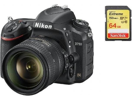 Kit Cámara Réflex NIKON D750 AF-S 24-85MM F3.5-4.5G ED VR + Tarjeta SD de 64GB