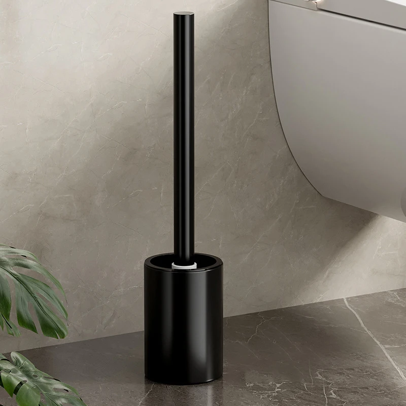 Soporte de aluminio para escobilla de baño, no requiere perforación MDUG