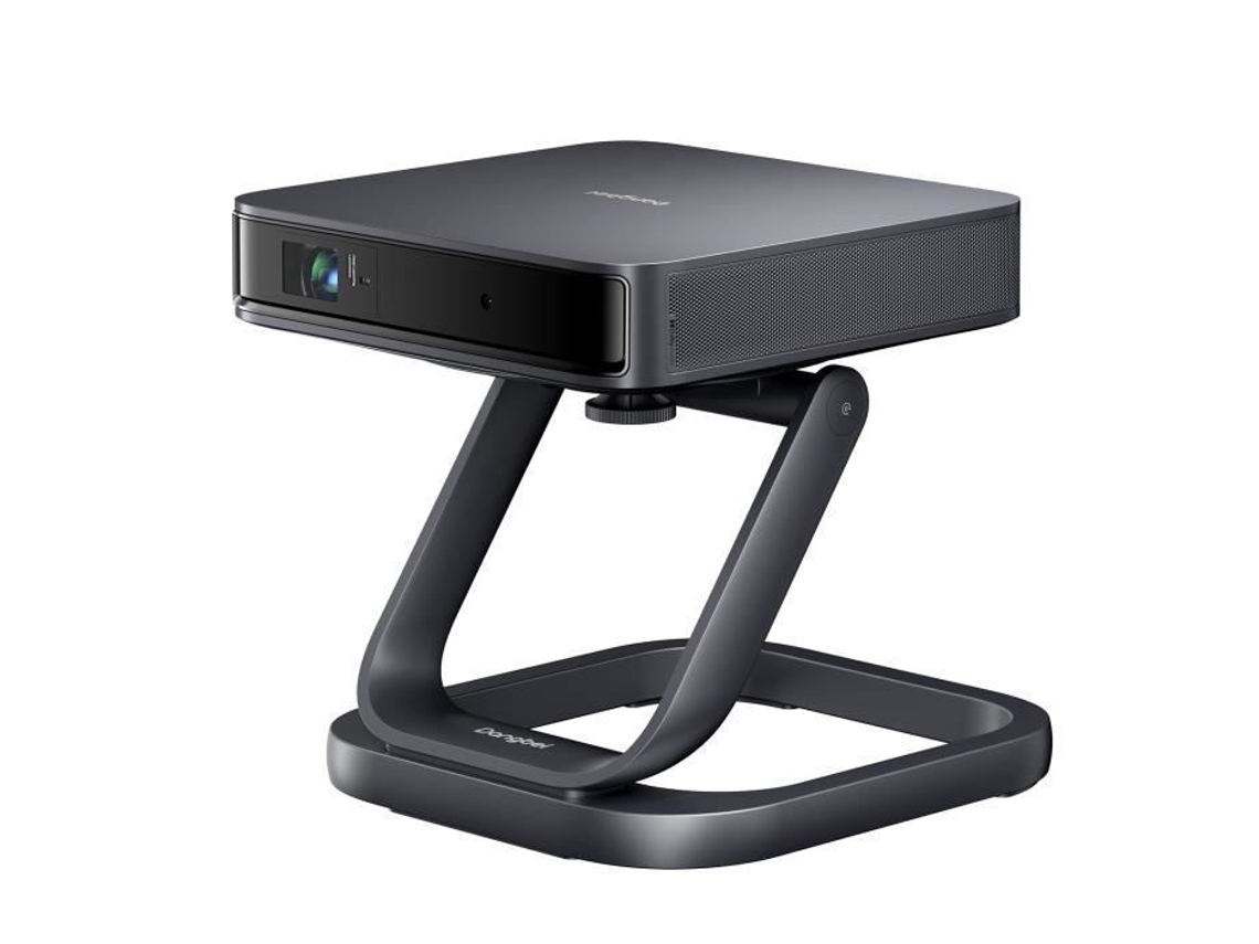 Proyector láser Atom 1080P con soporte de mesa 1200 lúmenes ISO Licencia del sistema operativo Google Tv DANGBEI