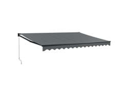 Maison Exclusive - Toldo Retráctil Aluminio Y Tela Gris Antracita 4x3 M
