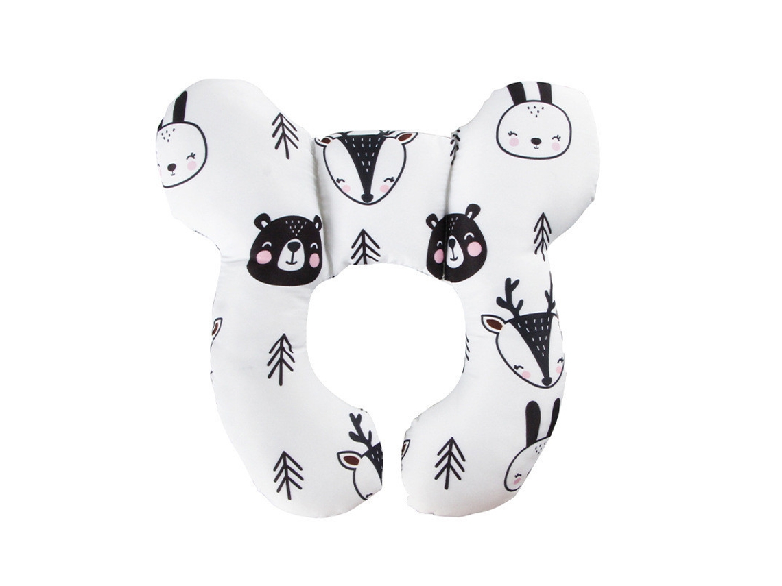 Almohada suave para bebé con soporte para el cuello para asientos de coche (Oso) Spqment