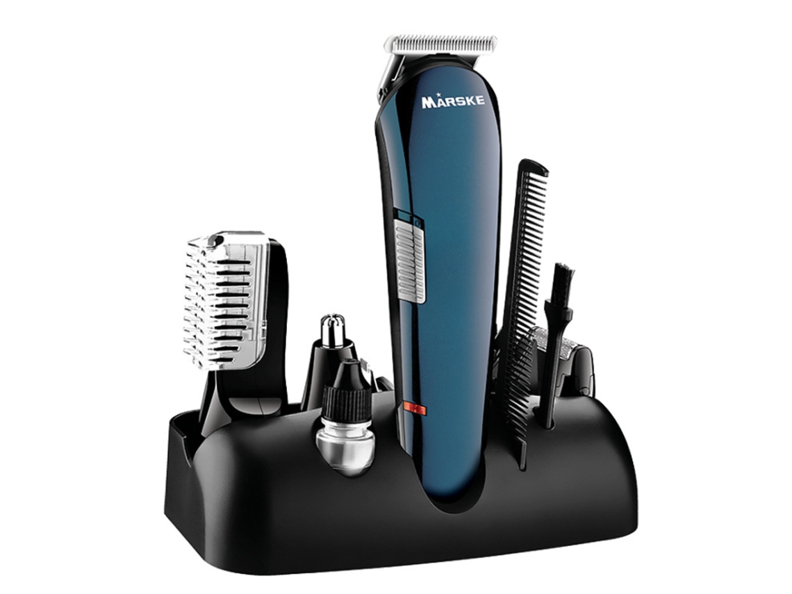 Kit De Afeitadora Eléctrica Multifunción 5 En 1 Recargable Con Cortapelos Y Recortador De Pelo Nasal Y Oído