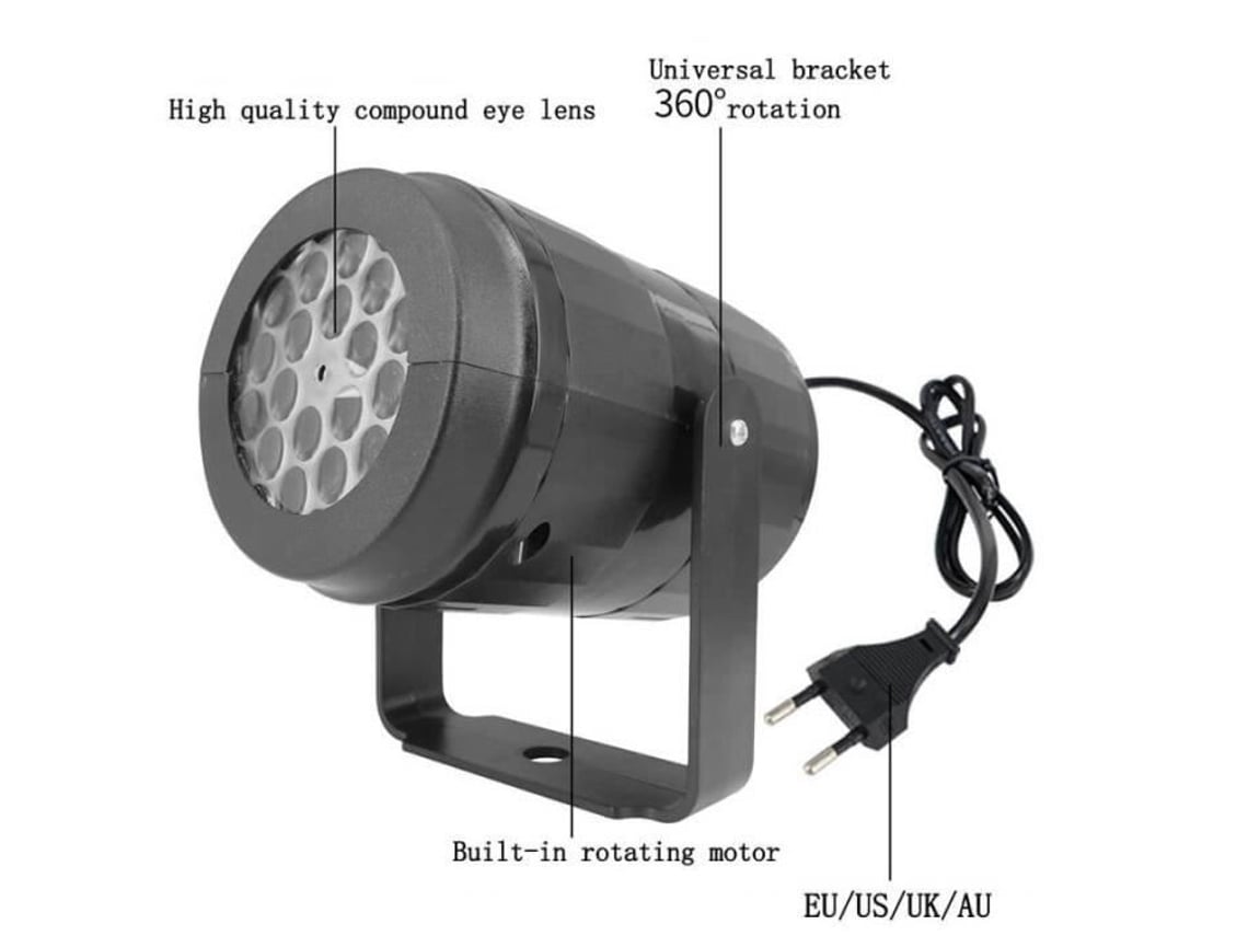 Proyector láser navideño de luz cálida con 16 imágenes de copos de nieve para exteriores, escena navideña, nuevo