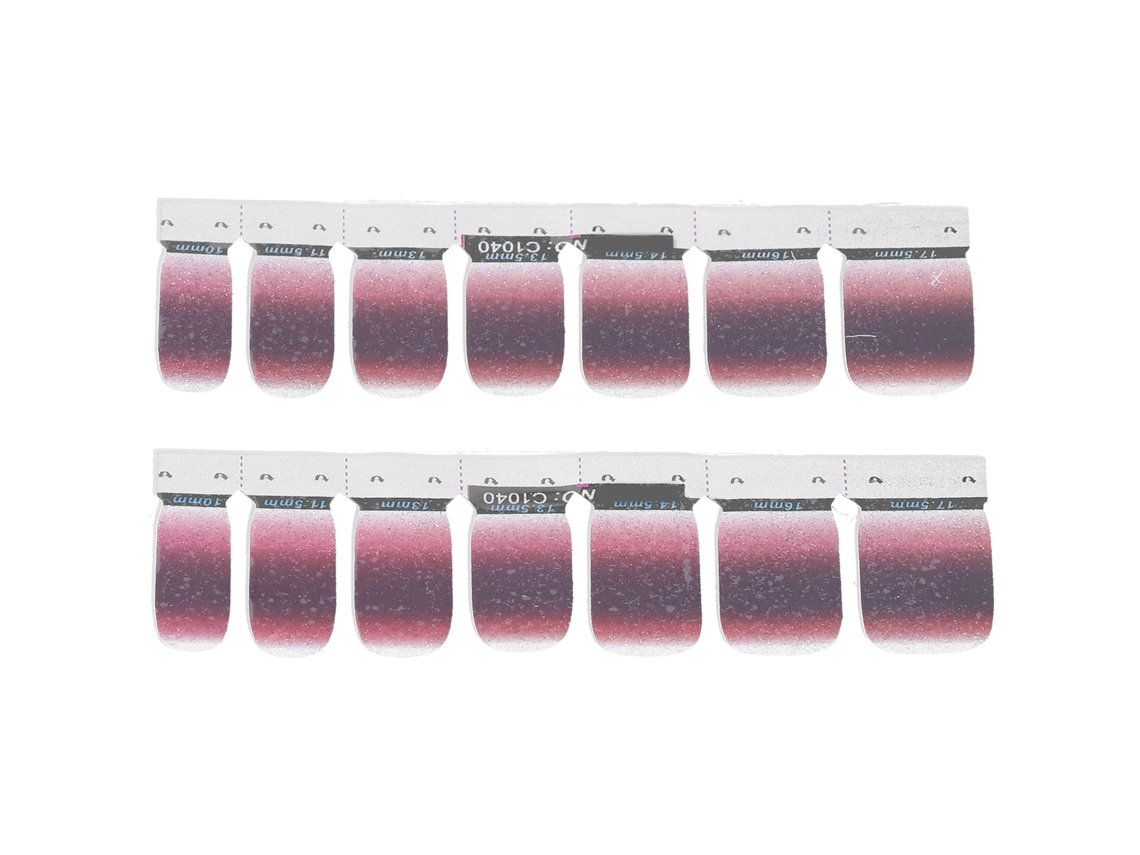 Pegatinas Autoadhesivas Para Uñas Con Efecto Degradado Y Purpurina - 14 Tiras De Esmalte De Uñas De Cobertura Total Para Uso Doméstico.