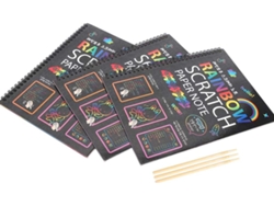 Juego De 3 Hojas De Papel Borrador - Arcoíris Multicolor. Para Estudiantes, Dibujo Y Libros.