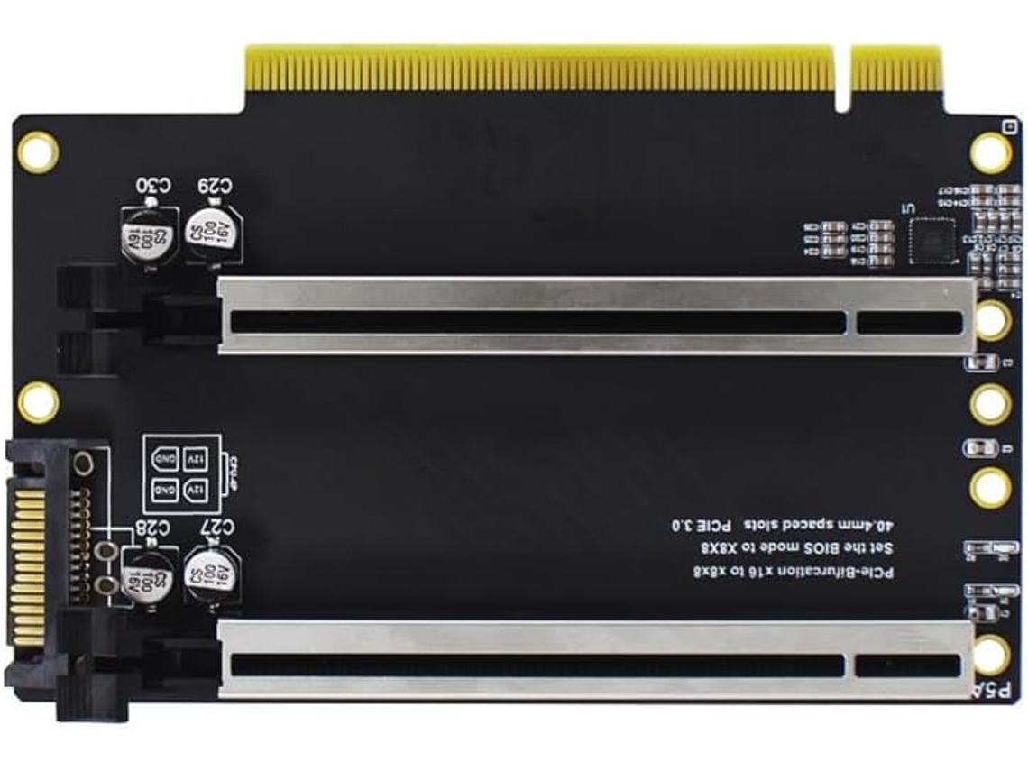 Tarjeta De Expansión Dividida Pcie 3.0 X16 1 A 2 Gen3 X8 Ranuras X8