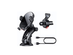 Cargador Inalambrico Auto Qi Fast Giratorio Infrarrojo Yizhood Negro