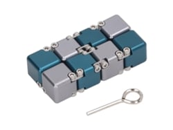 Bj-brinquedo De Alívio De Estresse E Ansiedade Para Adultos Blocos De Virar Sensorial Na Mão Para Tdah Tda Azul Cinza