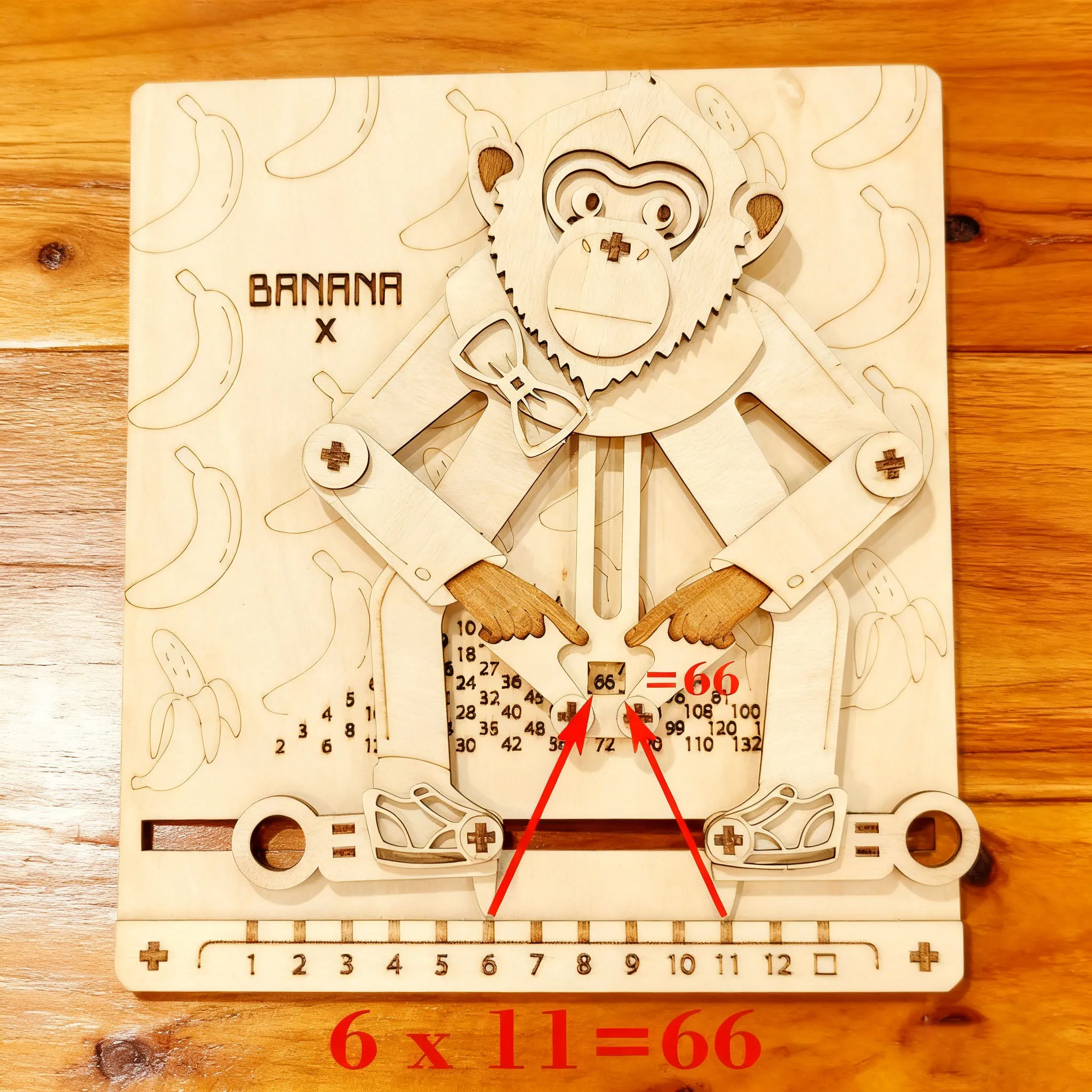 Modelo De Rompecabezas 3d De Mono Aritmético De Madera, Kit De Montaje Creativo Para Armar Usted Mismo.
