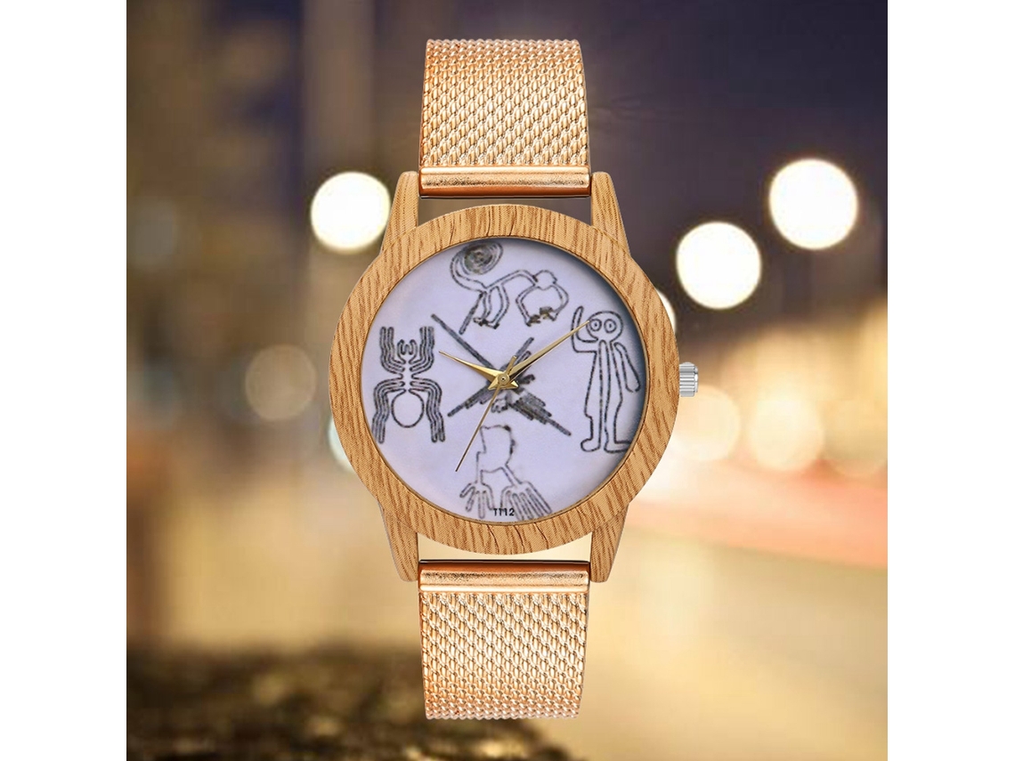 Reloj De Cuarzo Unisex De Moda Con Cinturón De Silicona Para Hombres Y Mujeres (oro Rosa)