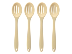 Juego de 4 cucharas ranuradas de silicona - Resistente al calor RNEMITERY