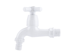 Grifo De Agua De Abs Cromado Con Palanca En Cruz G1/2 Y Caño Para Lavadora/lavabo De Baño.